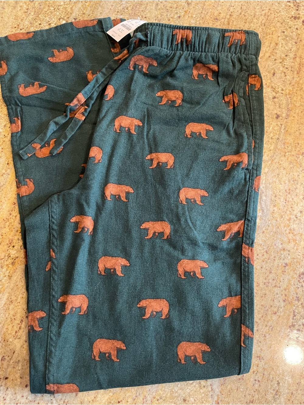 J. Crew Men’s Flannel Pajama Pants Bears 100% Cotton Size Small NWT
